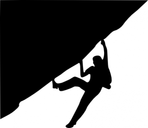 Free rock climbing clipart image