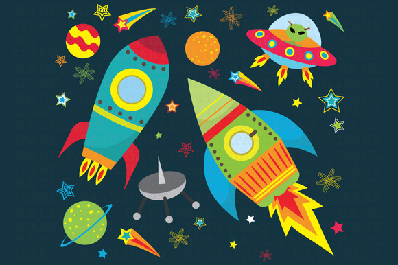Outer space clipart Photos, Graphics, Fonts, Themes, Templates