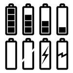 Battery levels icons, Clipart 