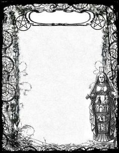 wiccan borders pagan frames clipart wicca shadows witchcraft witch clip paper witches blank printables coloring bos magick spell cauldron border