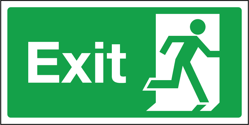 Clip Arts Related To : emergency exit sign transparent. 