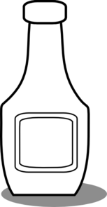 Ketchup Bottle Black And White Clip Art