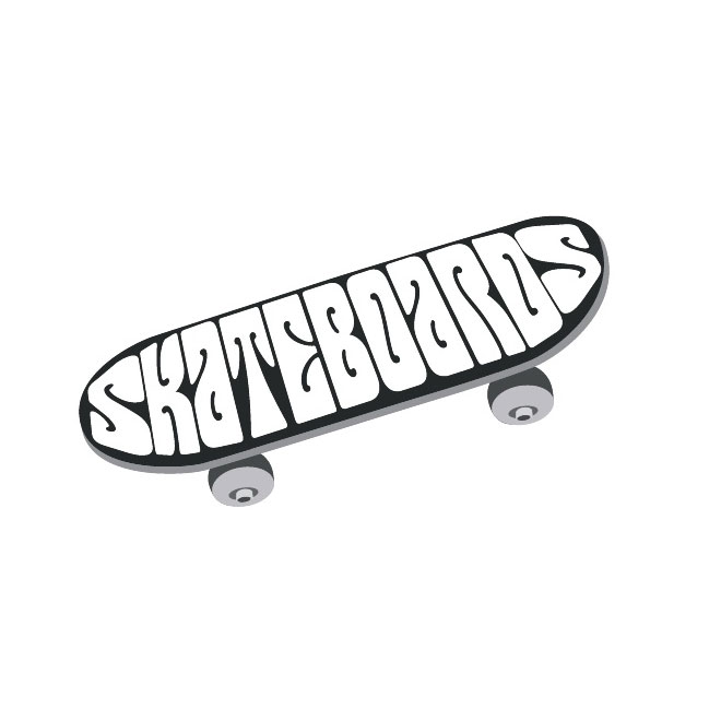 Skateboard skate vector clip art image