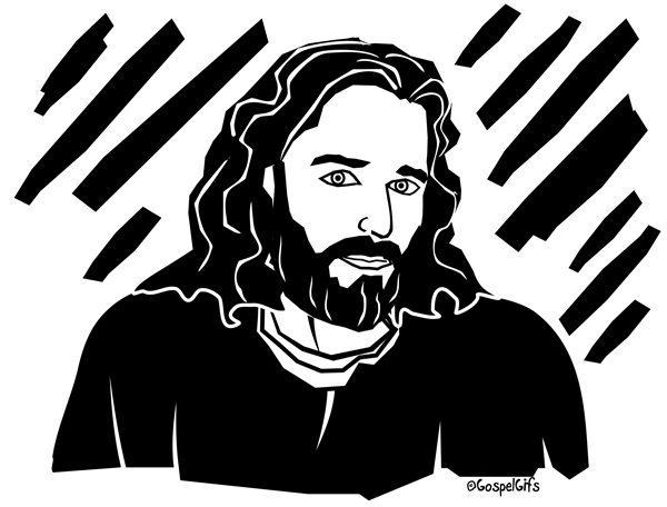 free black and white clipart of jesus - photo #35