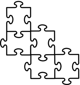 Puzzle Pieces Connected Clip Art 