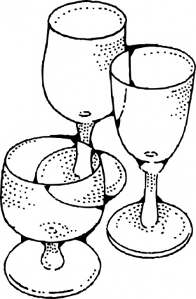 Wine Glasses clip art Free Vector