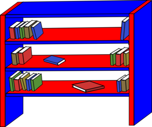 Bookshelf Clipart