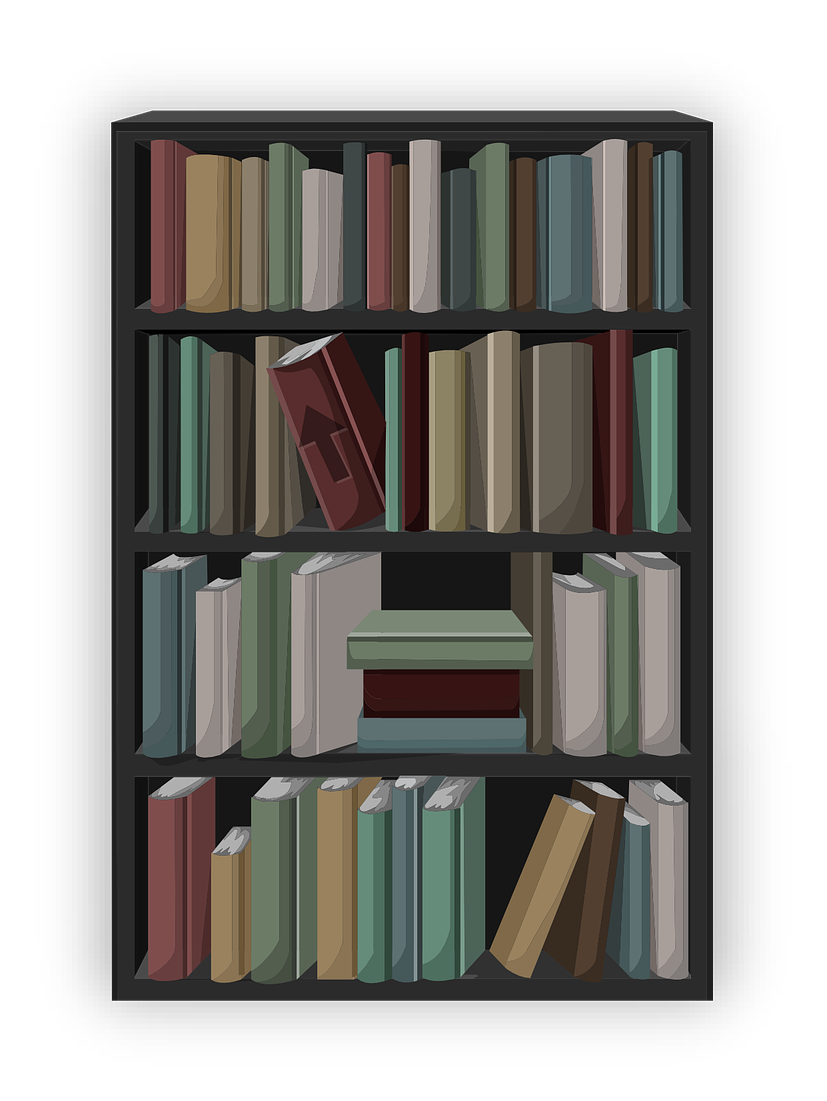 free clip art library bookshelf - photo #14