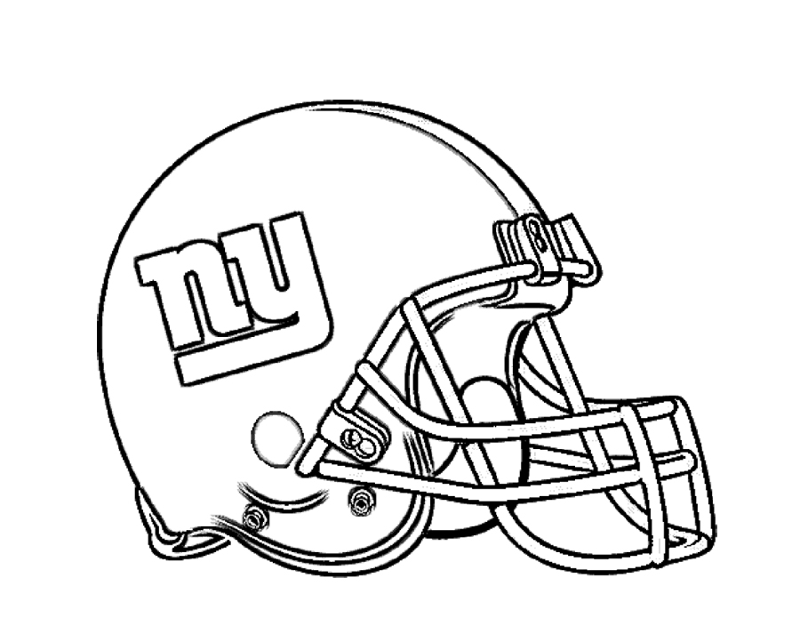 Football Helmet New York Giants Coloring Page For Kids 