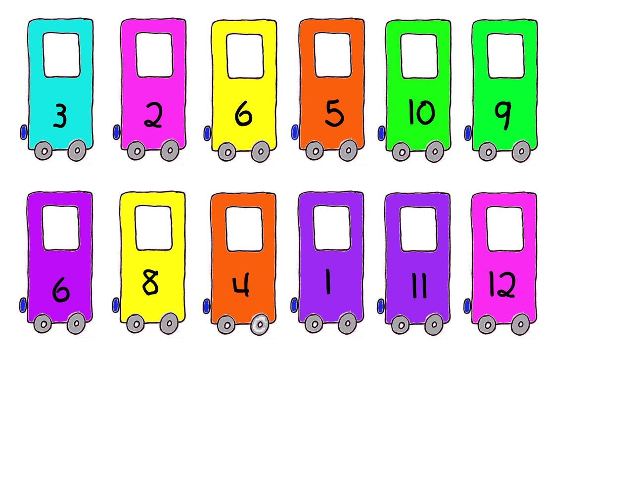 Number Sequencing Train Lesson Plan