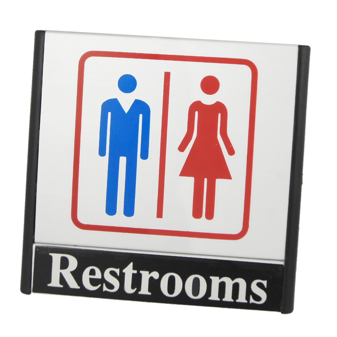 Red Blue Lady Mens Restroom Toilet Notice Sign Instruction Board
