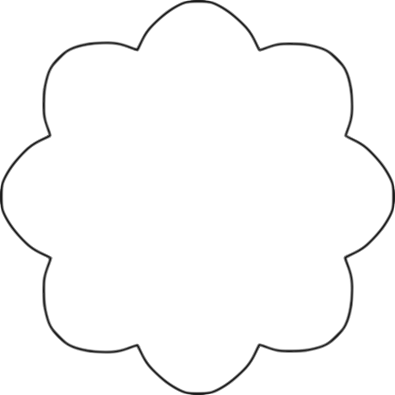 Scallop Circle Template, Png