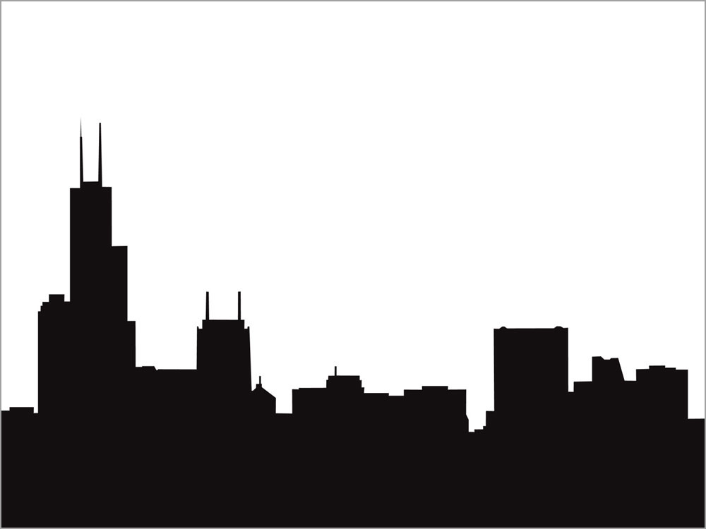 Pin Chicago Skyline Silhouette Christmas Clip Art Pictures on 