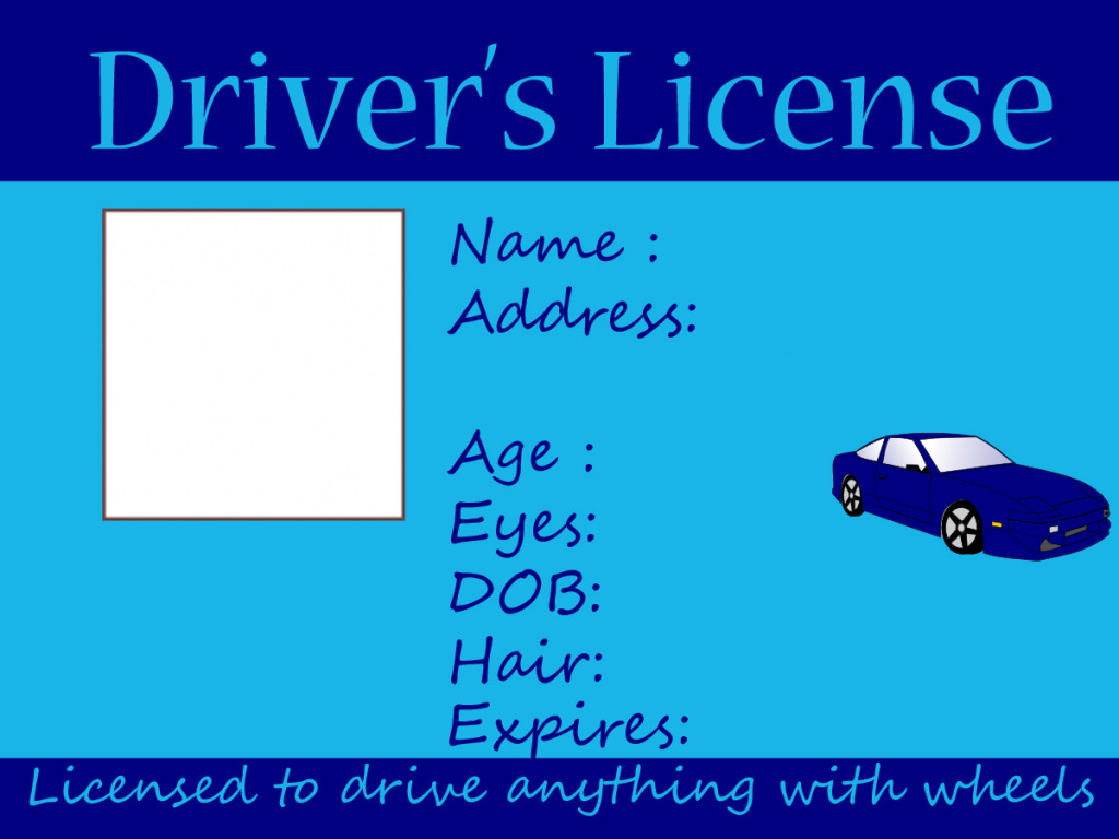 free drivers license template hologram