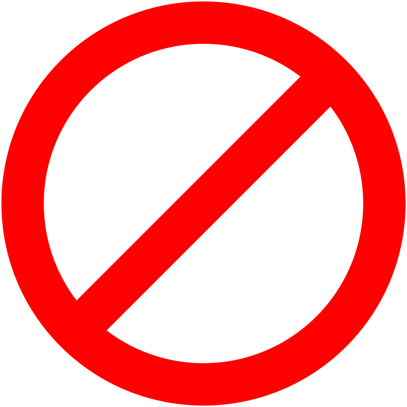 Not Allowed Sign Clipart