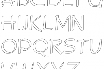 One Page Alphabet Templates for Appliques
