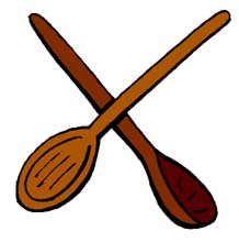 Clip Art Crossed Wooden Spoons Clipart