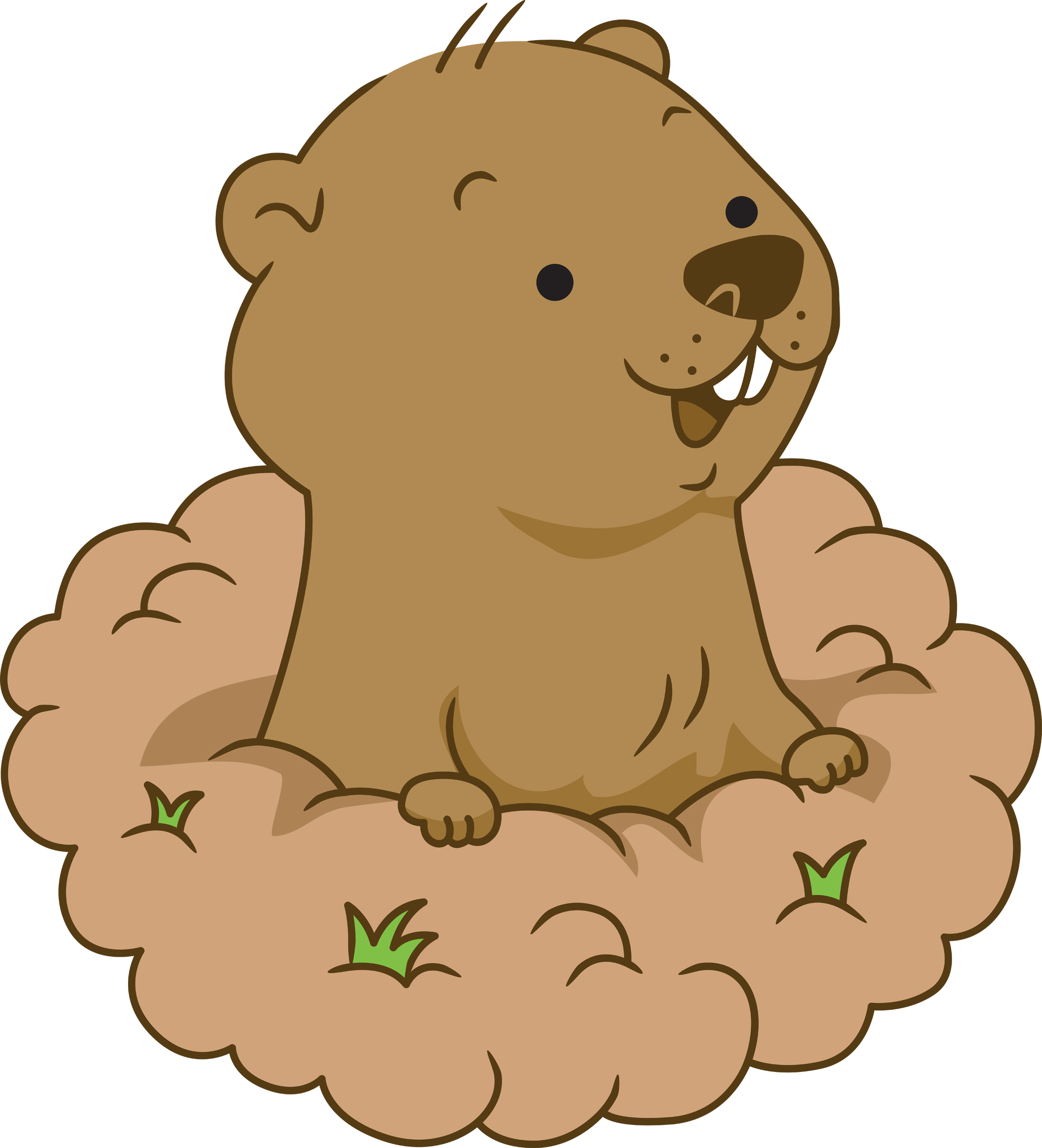 groundhog with shadow clipart - Clip Art Library.