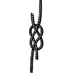 Bowline on the bight marine knot vector drawing