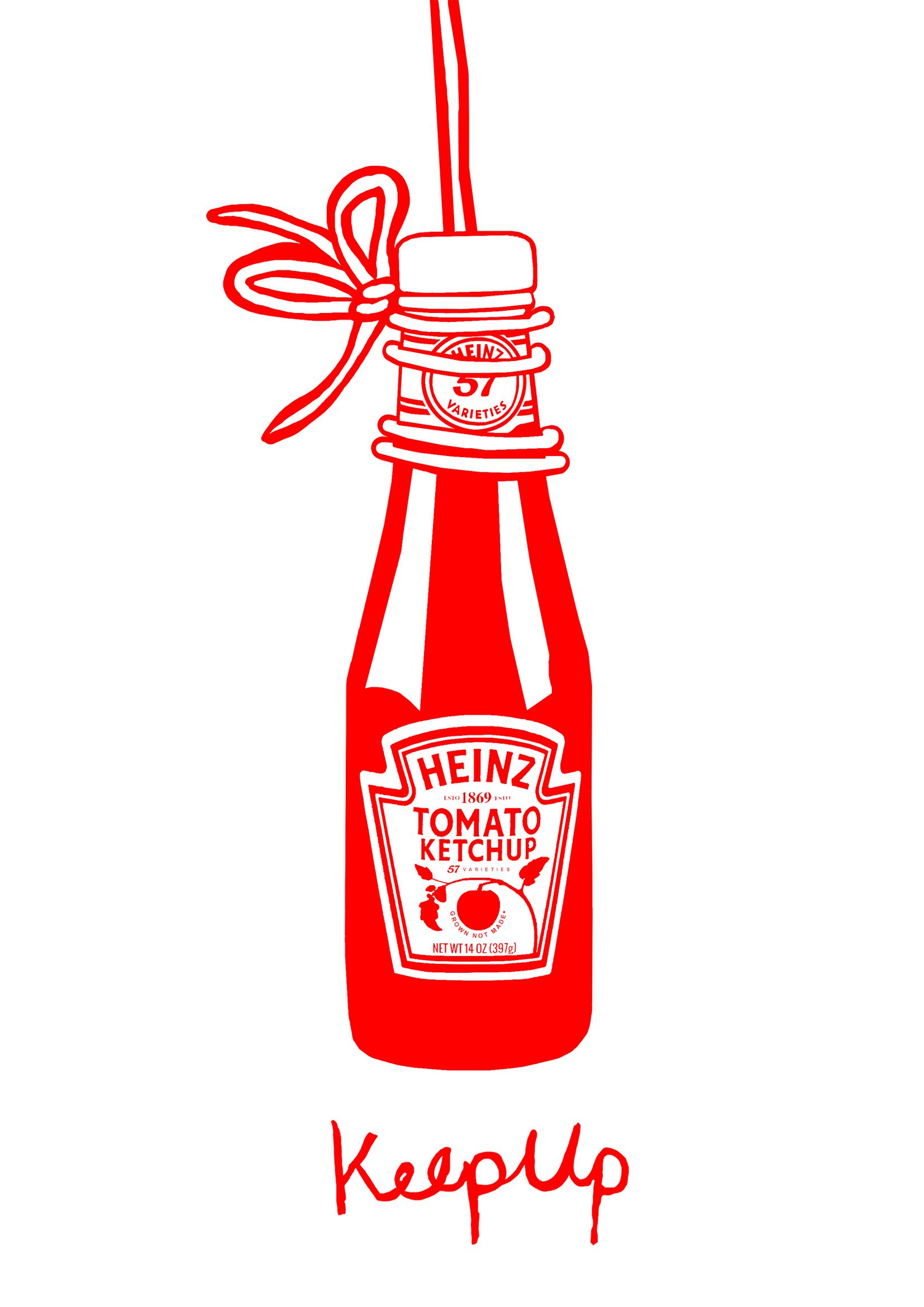 Ketchup Bottle Black And White Clipart 