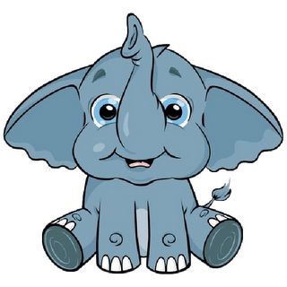 Cute Baby Elephant Clip Art