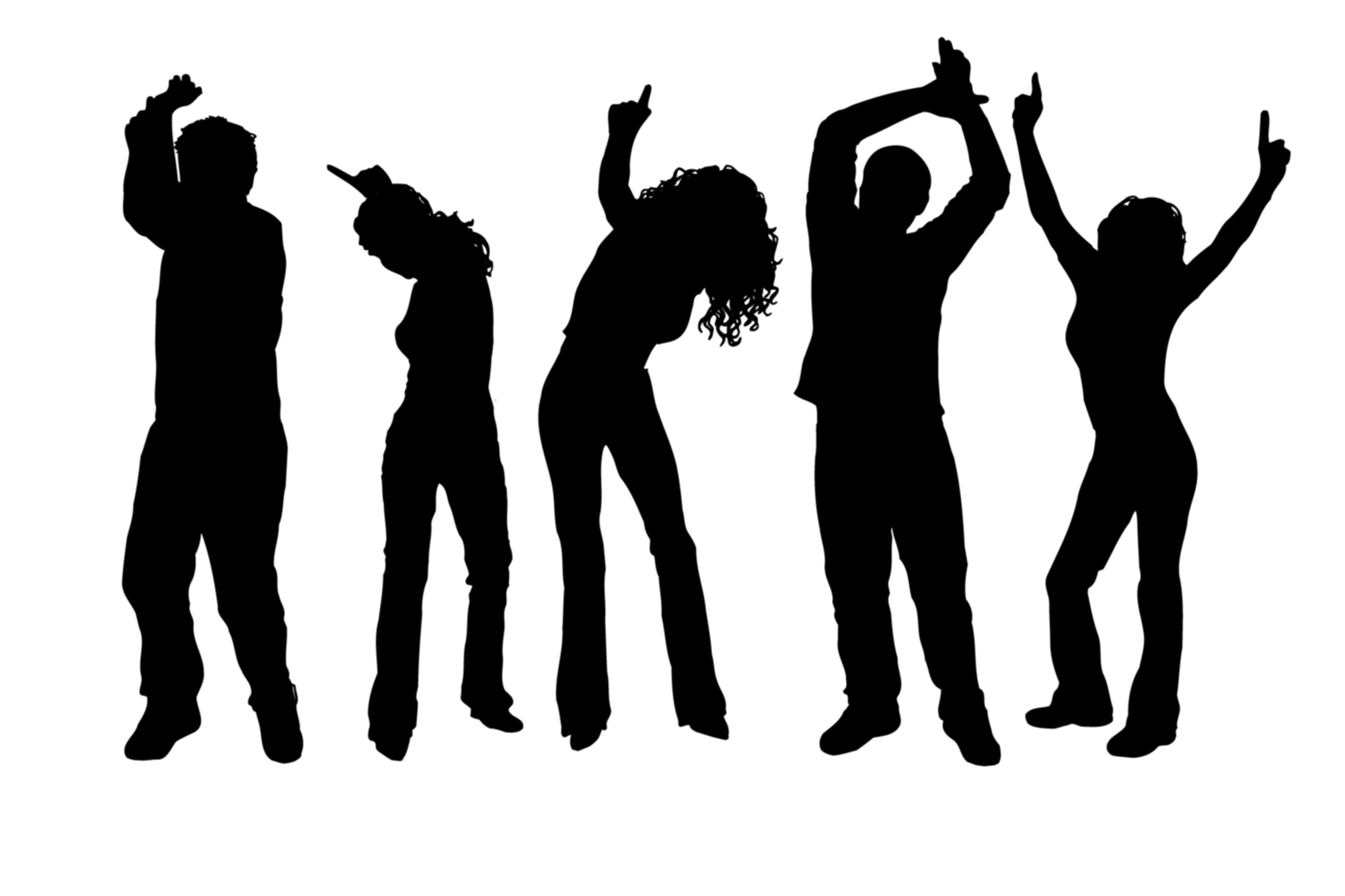 People Dancing At A Party Clip Art