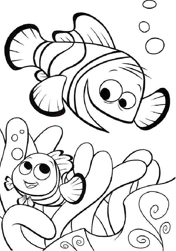 Clownfish Of Nemo Coloring Page