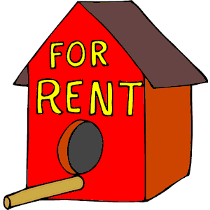 Birdhouse For Rent clipart, cliparts of Birdhouse For Rent free