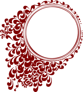 Deep Red Circle Frame Clip Art