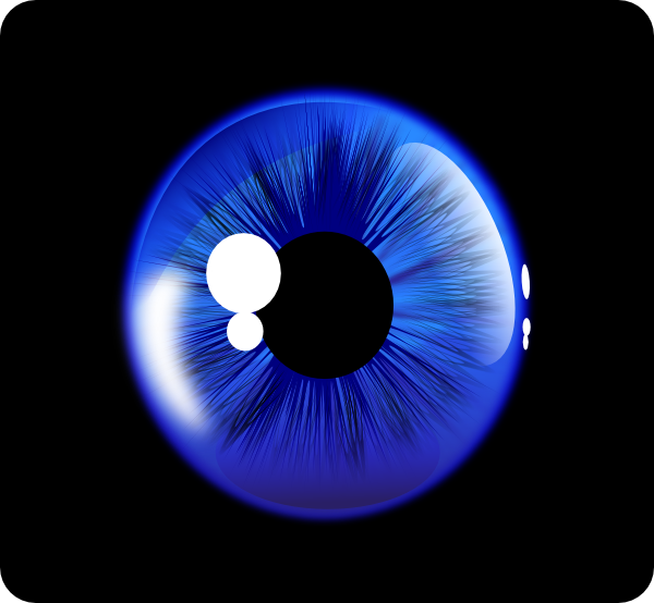 Deep Blue Eye Clip Art
