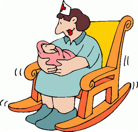 Clip Art Mother Rocking Baby Chair Clipart