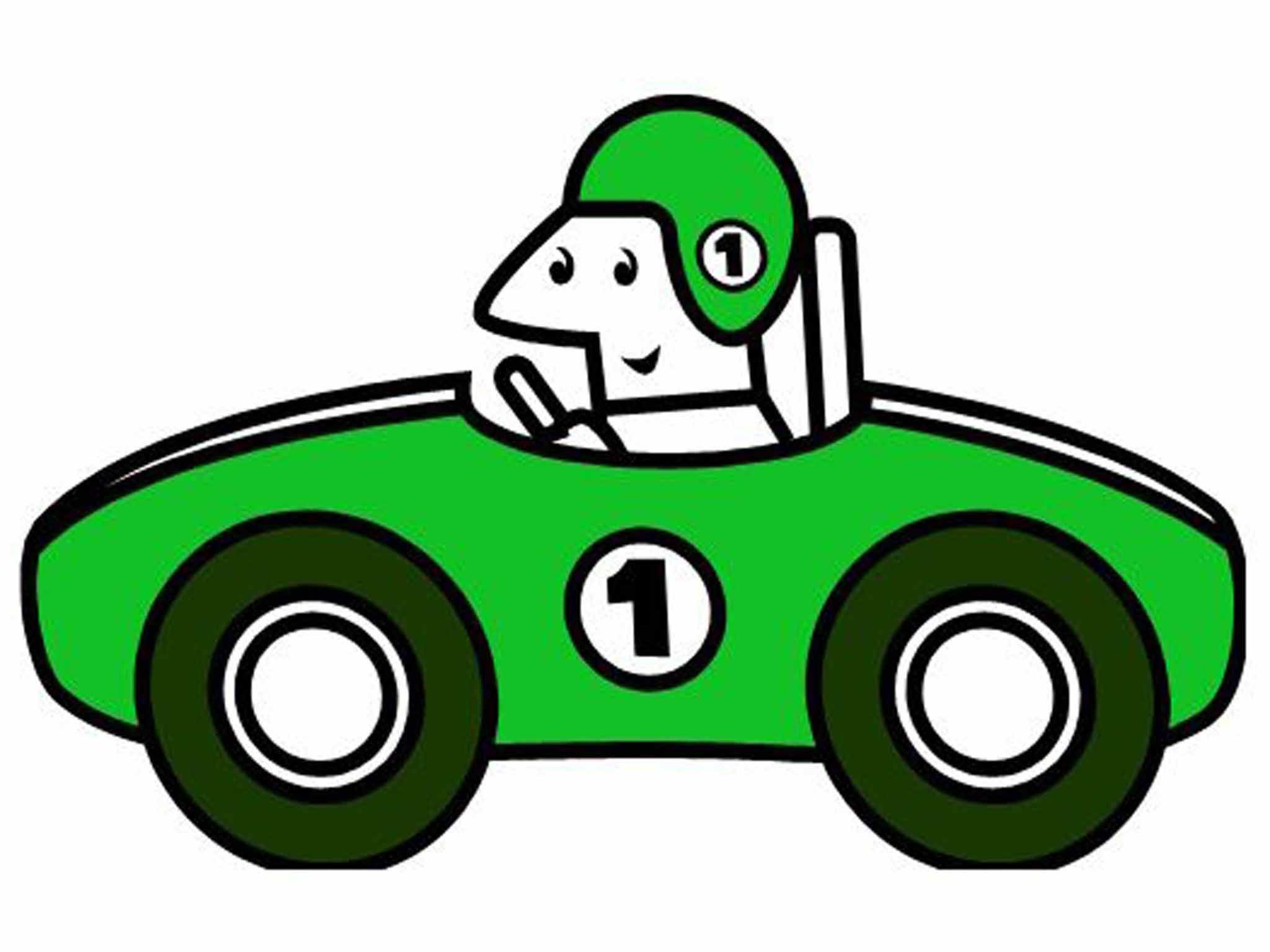 Green Racing Car Clip Art 