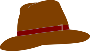Brown Fedora Hat Clip Art