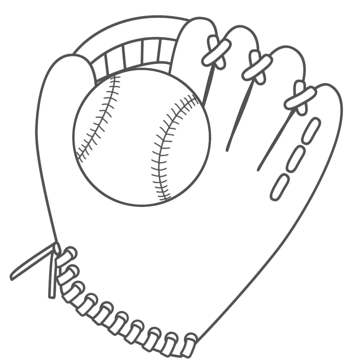 Picture Of A Baseball Mitt Drawing