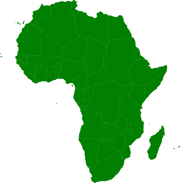 Montessori Africa Continent Map Clip Art