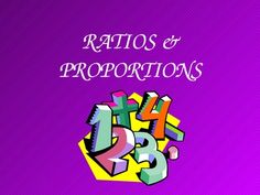 Ratio, proportion, rates, unit rates