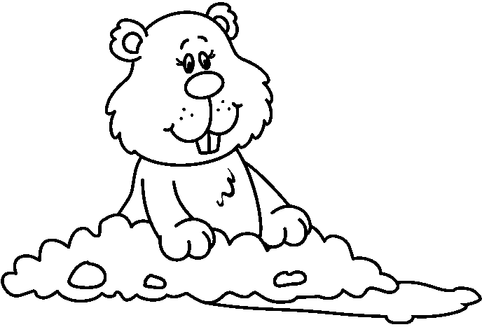 Free Groundhog Clipart Black And White, Download Free Groundhog Clipart