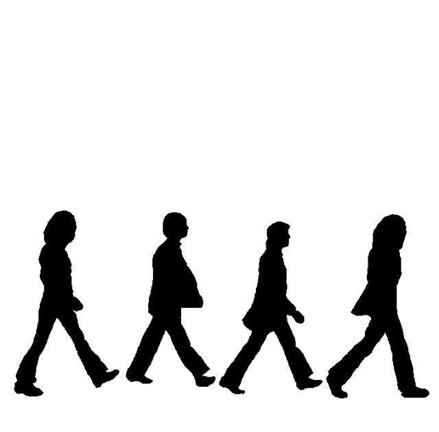 Image For , Beatles Silhouette Abbey Road