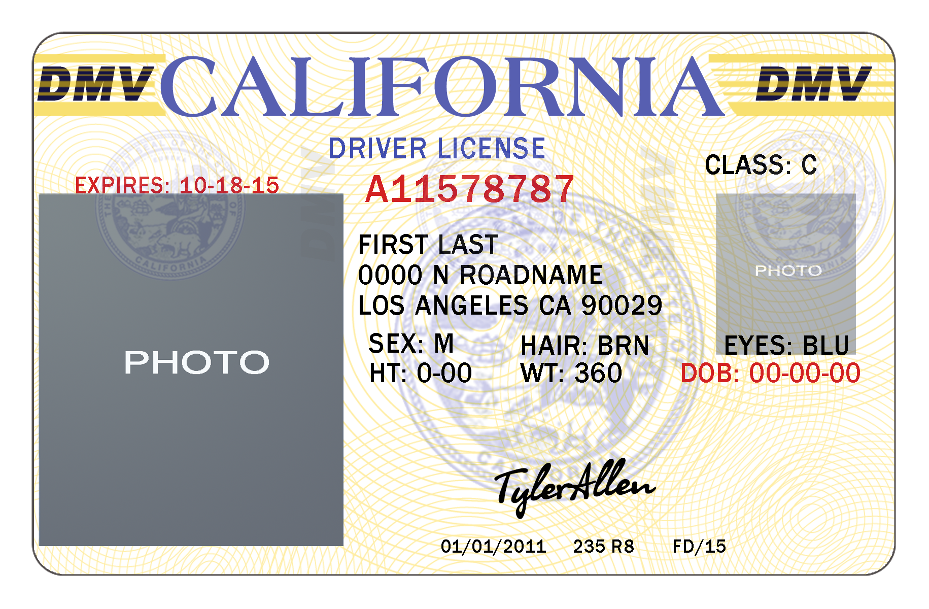 Drivers License Templates