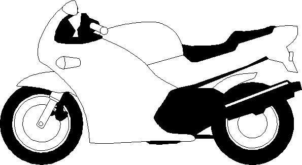 Clipart Black And White Motorbike