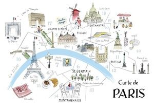 Alice Tait, map of Paris,