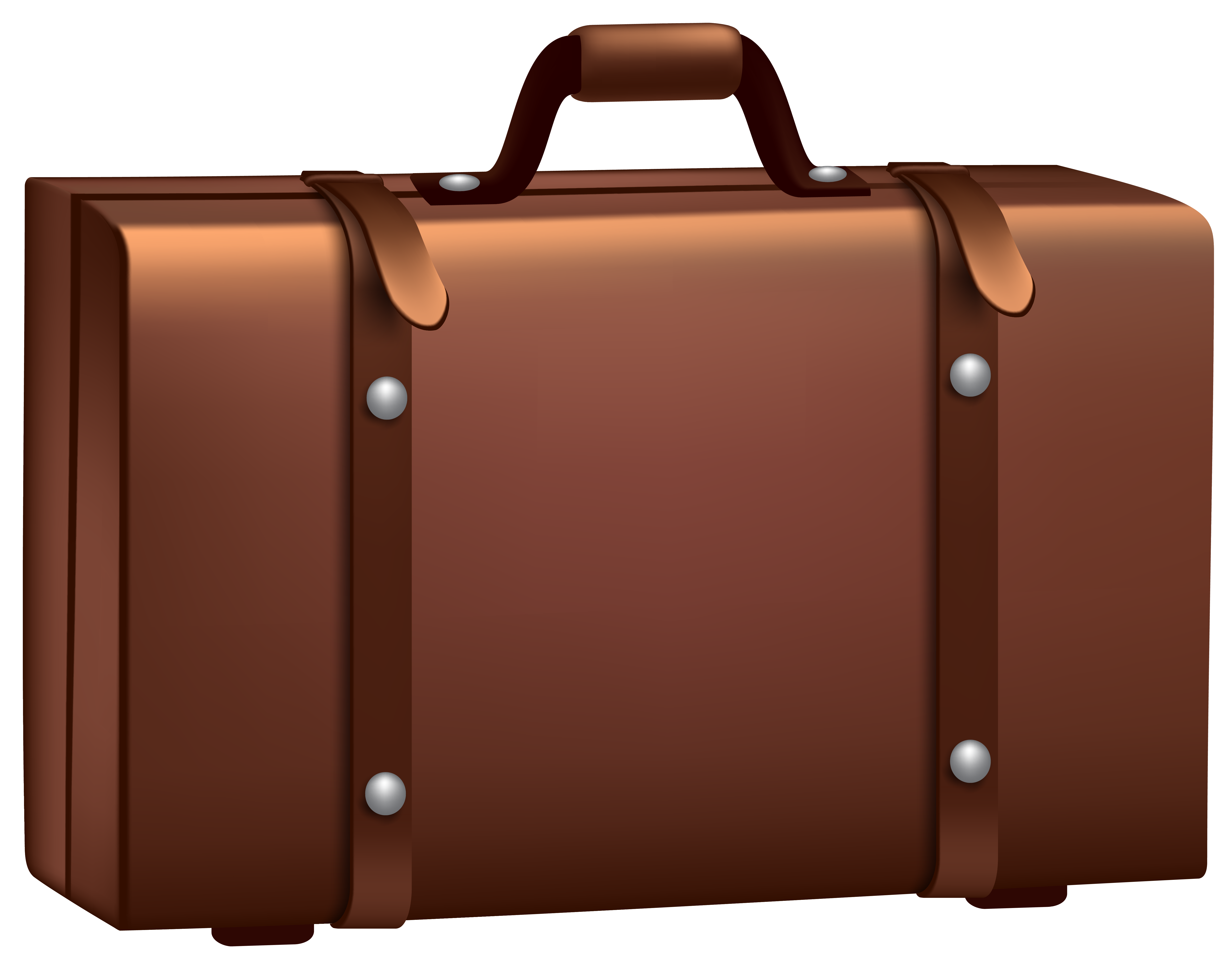 Brown Suitcase PNG Clip Art Image 