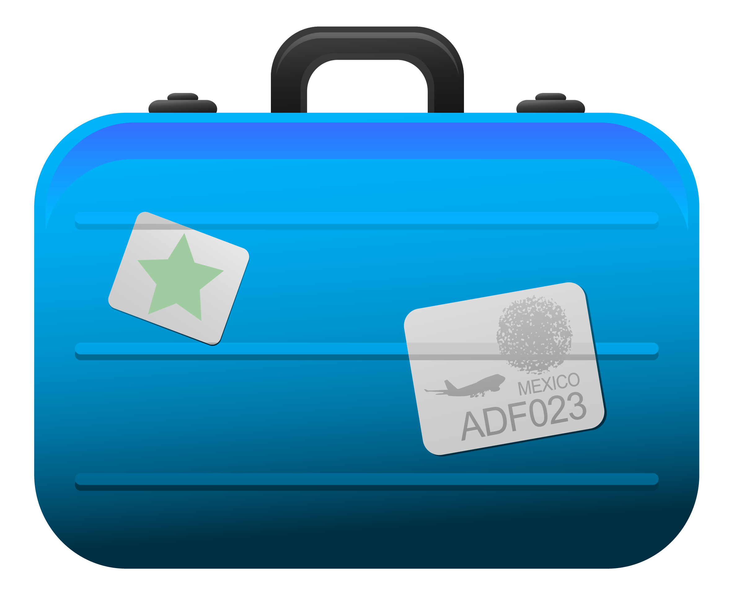 Transparent Blue Suitcase PNG Clipart Picture 