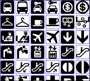 Airport Signs And Symbols Clipart