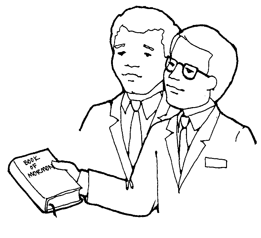 Lds Missionary Black And White Clipart 