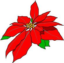 Free Christmas Poinsettia Clipart
