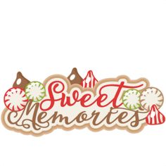 Sweet Christmas Memories title scrapbook clip art christmas cut