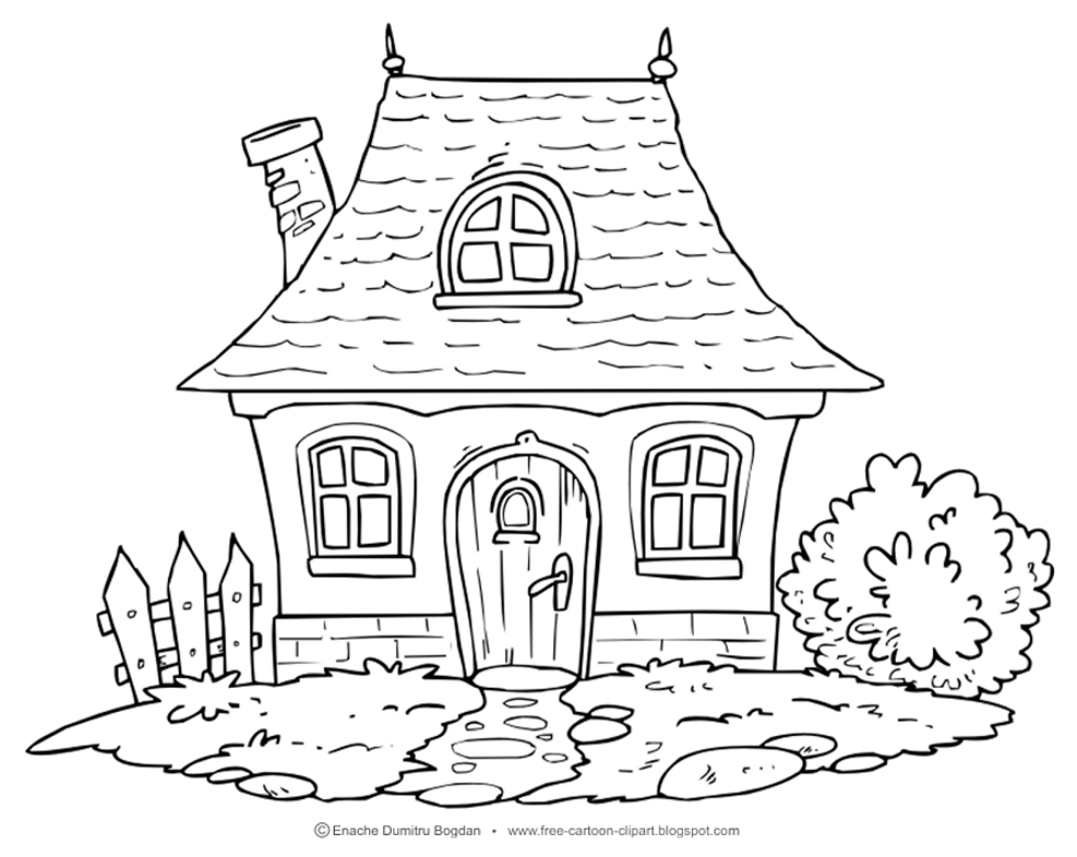 yard clipart black and white