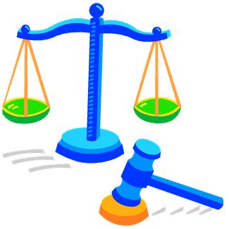 Legal law symbols clipart image