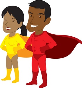 Free Clip Art Of Children As Super Heroes